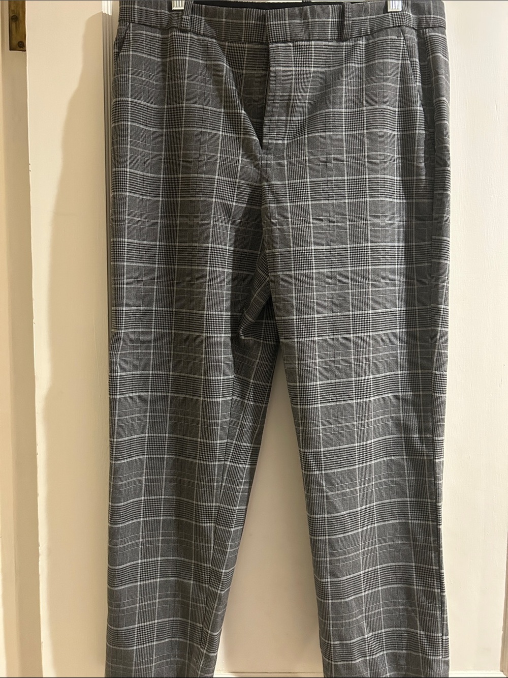 Banana Republic Black & Gray Plaid Avery Skirt/Slacks